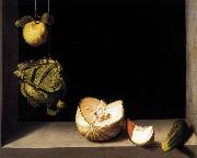 Still-life with Quince, Cabbage, Melon and Cucumber SANCHEZ COELLO, Alonso